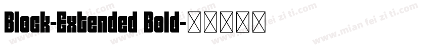 Block-Extended Bold字体转换